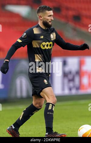 Nicolas Gavory de Standard Liège lors du match de l'UEFA Europa League Group D entre Standard Liège et SL Benfica au Stade Maurice Dufrasne le 10 décembre 2020 à Liège, Belgique. Photo par ABACAPRESS.COM Banque D'Images