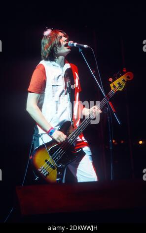 Manic Street Preachers vit au Glastonbury Festival 1999, Somerset, Angleterre, Royaume-Uni. Banque D'Images