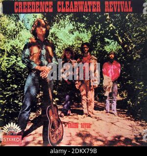 CCR Creedence Clearwater Revival Green River EEC - Vintage Vinyl Notez la couverture Banque D'Images