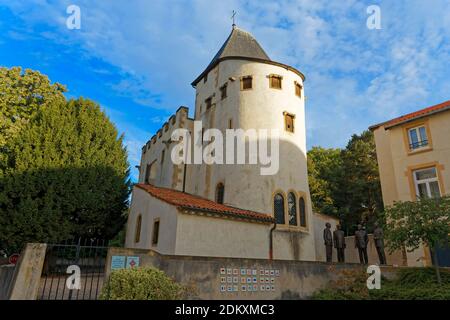 Église fortifiée Saint Quentin, Scy-Chazelles, Metz, France Banque D'Images