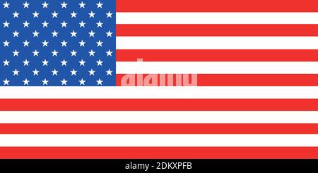 Le drapeau national du pays est les États-Unis d'Amérique. Illustration de Vecteur