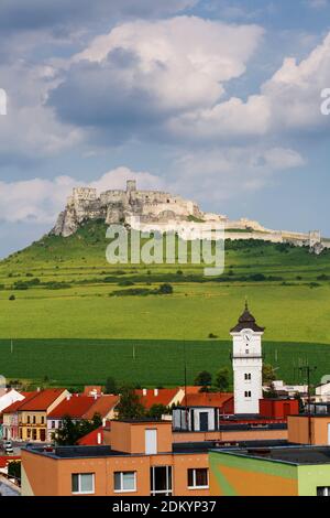 Les ruines du château de Spis dans l'est de la Slovaquie. Banque D'Images