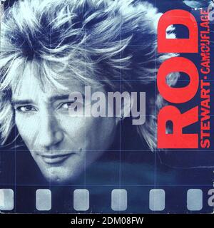 Rod Stewart - camouflage - Vintage vinyle album couverture Banque D'Images