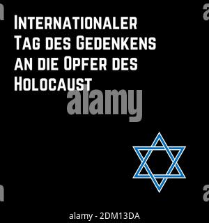 Journée internationale du souvenir pour les victimes de l'holocauste Illustration de Vecteur