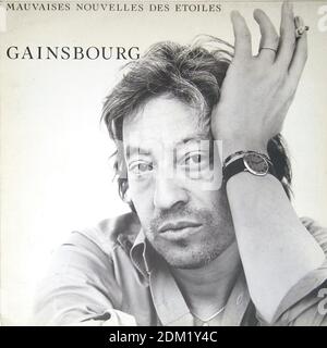 Serge Gainsbourg Mauvaises nouvelles des Etoiles - Vintage Vinyl Record Couvercle Banque D'Images