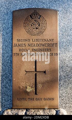 Tombe de guerre du Commonwealth, cimetière Blackburn. Banque D'Images