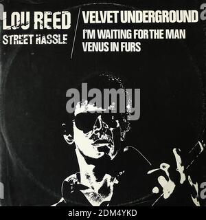 Lou Reed - Street Strades, Velvet Underground - Je suis en attente de l'homme, venus en fourrures, Arista ARIST 12198, 1978, Maxi Single 12 pouces, 45 tr/min - Vintage vinyle album couverture Banque D'Images