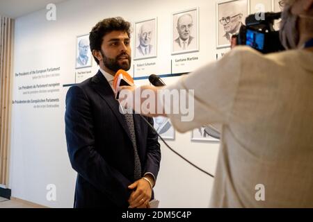 Marco Zanni in the European Parliament in Brussels. Brussels on 2020-06-17. Marco Zanni au Parlement Européen a Bruxelles. Bruxelles le 2020-06-17. Stock Photo