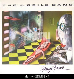 J.Geils Band Freeze Frame - Vintage Vinyl Record Cover Banque D'Images