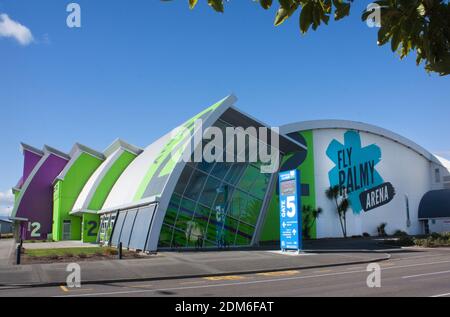 Palmerston Nord, Nouvelle-Zélande - 30 juillet 2018 : Fly Palmy Arena 2 Banque D'Images