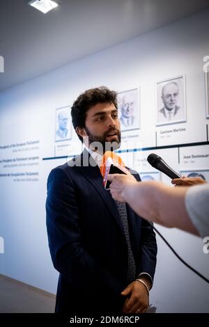 Marco Zanni in the European Parliament in Brussels. Brussels on 2020-06-17. Marco Zanni au Parlement Européen a Bruxelles. Bruxelles le 2020-06-17. Stock Photo