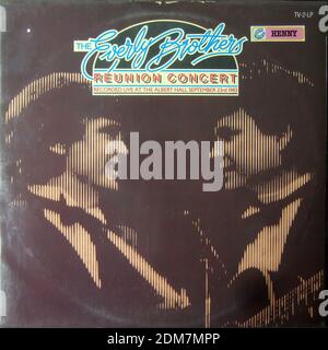 The Everly Brothers - Réunion concert - Vintage vinyle album couvercle Banque D'Images