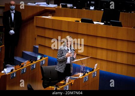 Session plénière de novembre 2020 au Parlement européen à Bruxelles. Seance pléniere de novembre 2020 au Parlement européen à Bruxelles. Banque D'Images