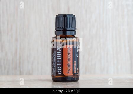 Pecs / Hungray - août 06 2020 - éditorial Image de l'huile essentielle Doterra pour une utilisation quotidienne Banque D'Images