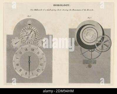 Horologie: Nouveau travail de cadran, de pl. XXXII de 'A Cyclopedia of Horology - montres et chronomètres de Reess', Abraham Rees, 1743 - 1825, gravure sur papier, Europe, Angleterre, 1810-1842, Imprimer Banque D'Images