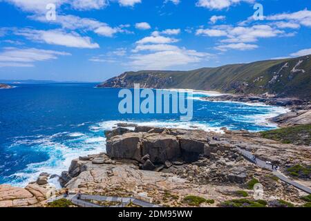 Côte rocheuse du parc national de Torndirrup, Australie Banque D'Images