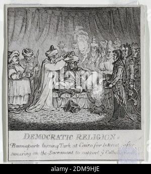 Democracy, or a Sketch o, James Gillray, 1756 – 1815, Heidi Humphrey, Etching support: Papier à colombe blanc posé sur papier à colombe beige, Londres, Angleterre, Angleterre, 1800, conception graphique, Imprimer Banque D'Images