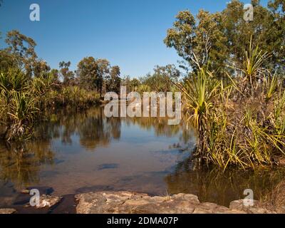 Hann River Crossing, station Mt Elizabeth, Gibb River Road, Kimberley. Banque D'Images