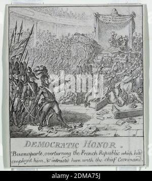 Democracy, or a Sketch o, James Gillray, 1756 – 1815, Heidi Humphrey, Etching support: Papier à colombe blanc posé sur papier à colombe beige, Londres, Angleterre, Angleterre, 1800, conception graphique, Imprimer Banque D'Images