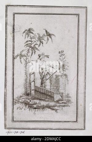 Chinoiserie, Jean-Baptiste Pillement, Français, 1728–1808, gravure sur papier, France, Europe, 18ème siècle, imprimé Banque D'Images