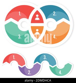 Définir le diagramme à barres du cercle abstrait concept des éléments de l'infographie avec les éléments de la scène. Éléments graphiques commerciaux créatifs. Illustration de Vecteur