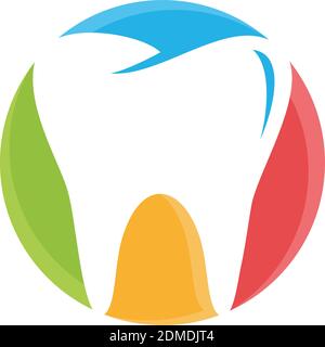 Illustration créative, amusante et colorée vecteur de dentisterie icône sur l'espace négatif. Illustration vectorielle EPS.8 EPS.10 Illustration de Vecteur