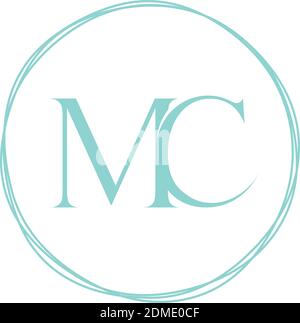 Lettre abstraite MC pour affaires, mode, boutique et etc. Lettre féminine MC. Illustration vectorielle EPS.8 EPS.10 Illustration de Vecteur