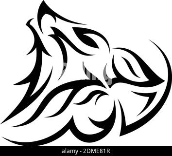 Icone Loup Tribal Image Vectorielle Stock Alamy