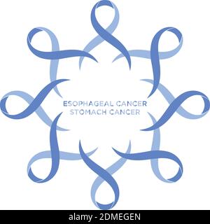 Cancer ribbon periwinkle color representing the support of tackling cancers. The ribbons circular as a symbol of cancer. Vector illustration EPS.8 EPS Stock Vector