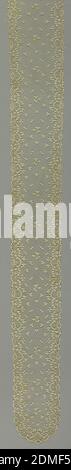Banderoles à capuchon, moyen : lin technique : dentelle à aiguille avec motif boucle et torsion avec retour torsadé, France, fin du XVIIIe–début du XIXe siècle, dentelle, banderoles à capuchon Banque D'Images