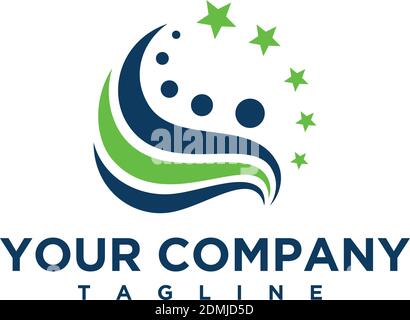 Business abstract symbol - vector logo concept illustration. Abstract vector logo. Vertical shapes sign. Community abstract logo. Vector logo template Illustration de Vecteur