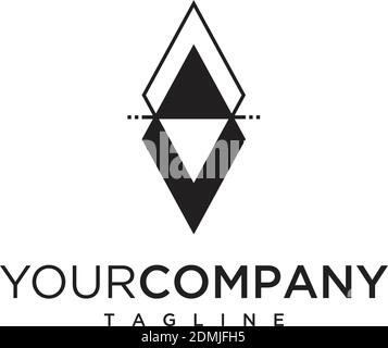 Logo géométrique vectoriel abstrait. Logo ethnique. Illustration vectorielle EPS.8 EPS.10 Illustration de Vecteur