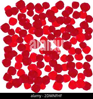 Arrière-plan abstrait romantique avec pétales de rose en forme de carré Illustration de Vecteur