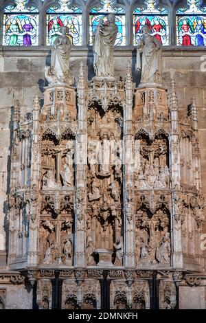 Bourg-en-Bresse (centre-est de la France) : intérieur de l'église du monastère royal de Brou l'église est un chef-d'œuvre du style flamboyant de Banque D'Images