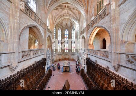 Bourg-en-Bresse (centre-est de la France) : intérieur de l'église du monastère royal de Brou l'église est un chef-d'œuvre du style flamboyant de Banque D'Images