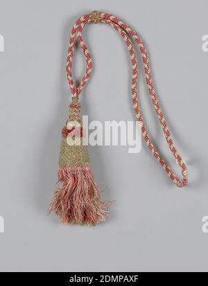 Tassel, Moyen: Soie, fil métallique, Espagne, 18ème siècle, finitions, Tassel Banque D'Images