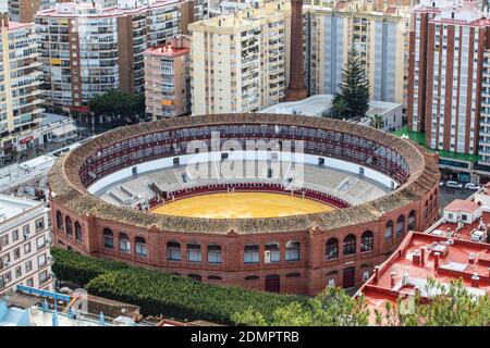 La ville espagnole de Malaga est un port maritime méditerranéen sur la Costa del sol dans la région andalouse du sud de l'Espagne. Le lieu de naissance de Picasso. Banque D'Images