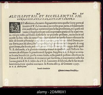 Studio delle virtuose dame, Moyen: Papier, télécopie par Bernard Quaritch de 'Studio delle virtuose dame' par Isabella Catanea Parasole; publié pour la première fois à Rome par Antonio Fechetti en 1597., Londres, Angleterre, 1884, exemples de livres, modèle de télécopie, modèle de livre Banque D'Images