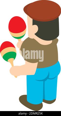 Icône du musicien mexicain. Illustration isométrique de l'icône vectorielle du musicien mexicain pour le Web Illustration de Vecteur