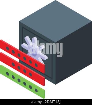 Icône d'échec du mot de passe. Isométrique de l'icône de vecteur de mot de passe ayant échoué pour la conception Web isolée sur fond blanc Illustration de Vecteur