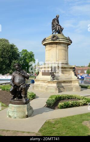 Shakespeare Monument ou Mémorial alias le Gower Memorial (1888) dans Bancroft Gardens Stratford-upon-Avon Warwickshire Angleterre Banque D'Images