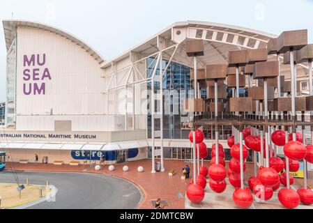 SYDNEY, AUSTRALIA, DECEMBER 30, 2019: Outdoor display at Australian National Maritime Museum in Sydney, Austalia Stock Photo