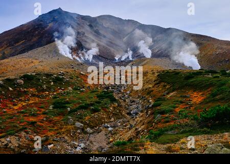 Mt. Asahi en automne, Hokkaido, Japon Banque D'Images