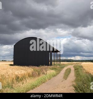 Ancienne grange noire, Stapleford, Cambridgeshire, Royaume-Uni Banque D'Images