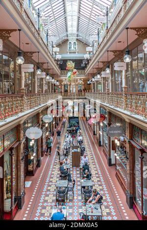 SYDNEY, AUSTRALIE, 29 DÉCEMBRE 2019 : arcade Covered Strand sur Pitt Street à Sydney, Australie Banque D'Images