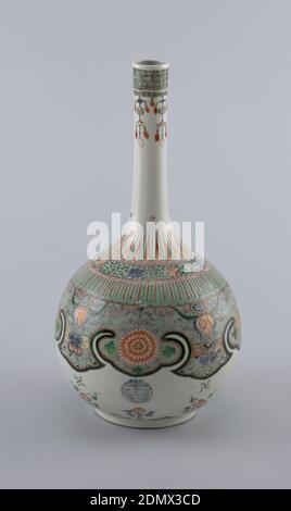 Vase, porcelaine en pâte dure émaillée et émaillée, Chine, 1660–1720, céramique, Arts décoratifs, vase Banque D'Images