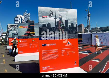 Auckland. 17 décembre 2020. Photo prise le 17 décembre 2020 montre les tableaux d'introduction de la coupe du monde de l'Amérique à Auckland, Nouvelle-Zélande. Credit: Guo Lei/Xinhua/Alay Live News Banque D'Images