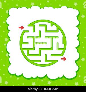 Couleur autour d'un simple labyrinthe. Feuilles de travail pour enfants. Page activité. Puzzle pour enfants. Énigme du labyrinthe. Illustration vectorielle. Sur une étoile magique backgro Illustration de Vecteur