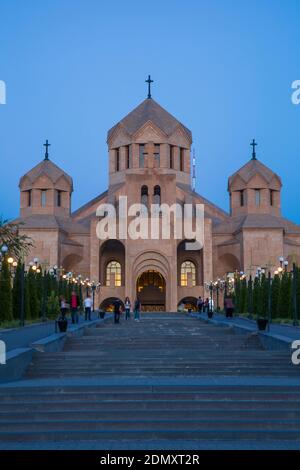 L'Arménie, Erevan, Surp Grigor Loussavoritch Yekeghetsi Cathedral - la plus grande église dans le monde l'Arménie Banque D'Images