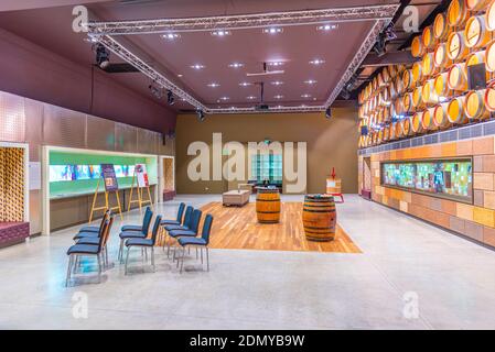 ADÉLAÏDE, AUSTRALIE, 7 JANVIER 2020 : intérieur du centre national des vins d'Australie à Adélaïde, Australie Banque D'Images